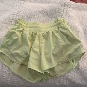 lululemon yellow/green shorts